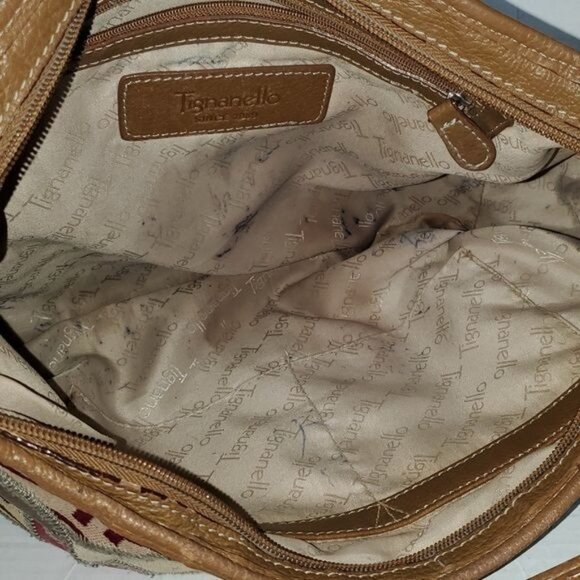 Tignanello Patchwork Leather Hobo Shoulder Bag Handbag Purse WOMEN'S WOMAN'S - Picture 9 of 14